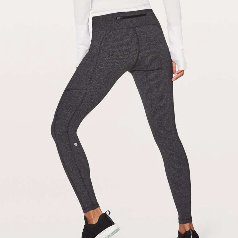 Lululemon | Speed Up Tight | Knit Black Heathered Black | Size 6
